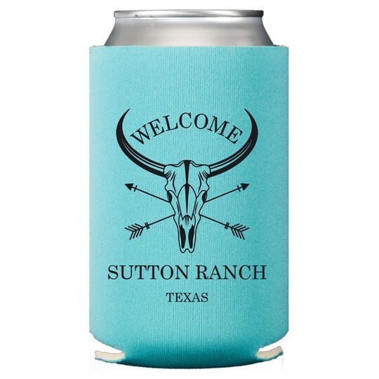 Longhorn Skull with Arrows Collapsible Koozies